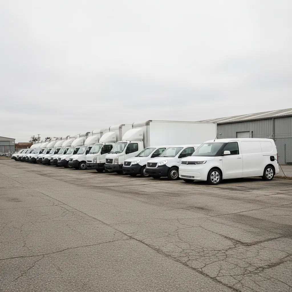 Verschiedene Nutzfahrzeuge für Flottenkunden